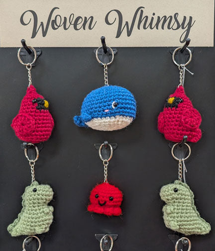 Crochet Cardinal key-chain