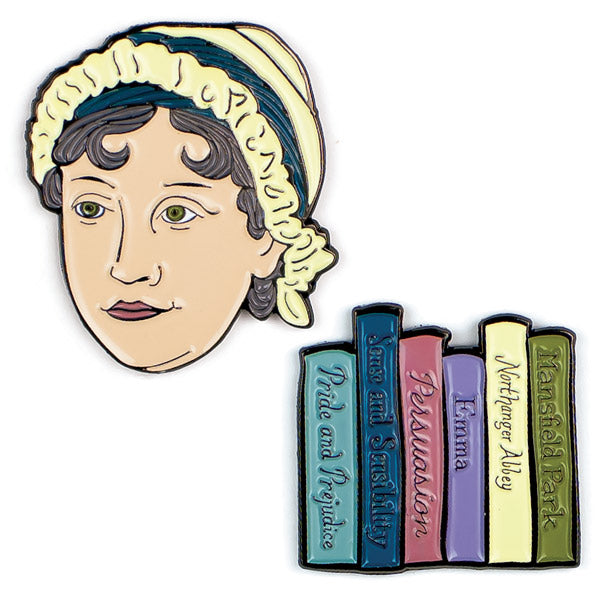 Enamel Pins: Jane Austen