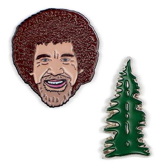 Enamel Pins: Bob Ross