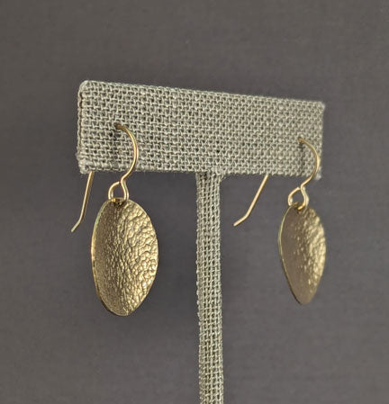 Textured Brass Earrings