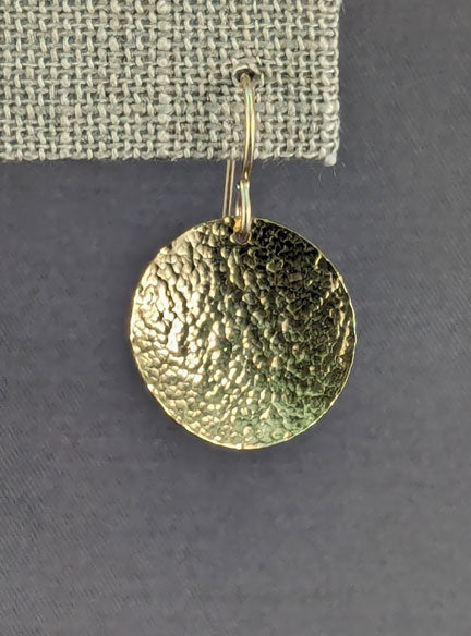 Textured Brass Earrings