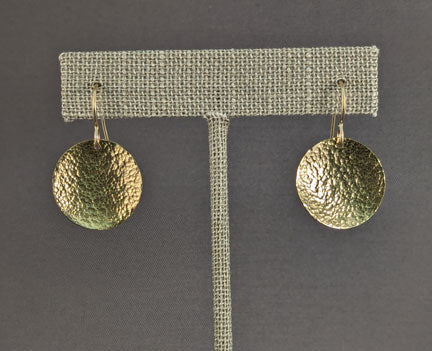 Textured Brass Earrings