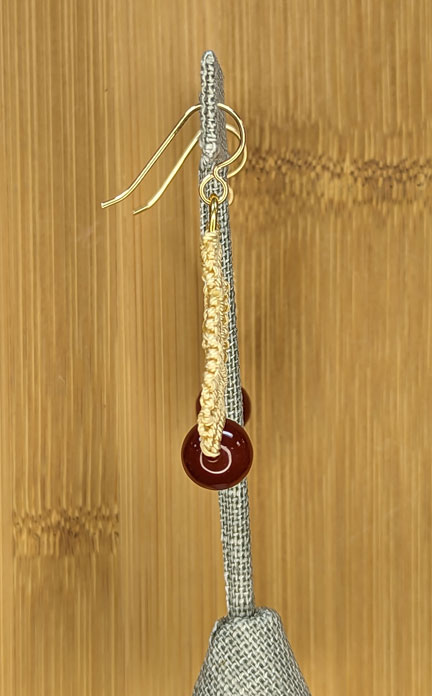 Dark Cream Bohemian Macramé Earrings