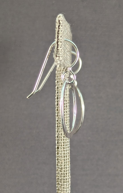 Silver Earrings: Planish Hammered Hoops