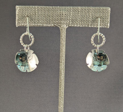 Sand Dollar Silver Earrings