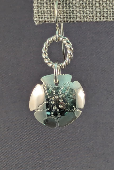 Sand Dollar Silver Earrings