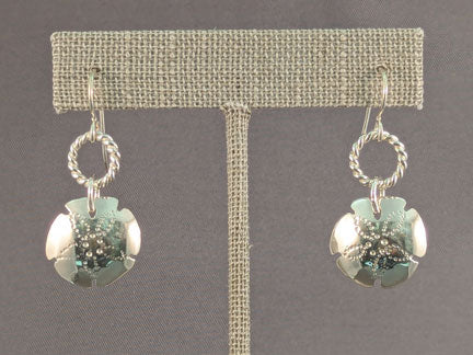 Sand Dollar Silver Earrings