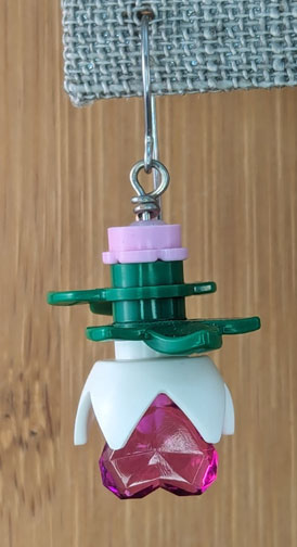LEGO earrings: Heart Tulips