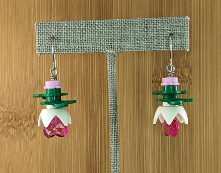 LEGO earrings: Heart Tulips