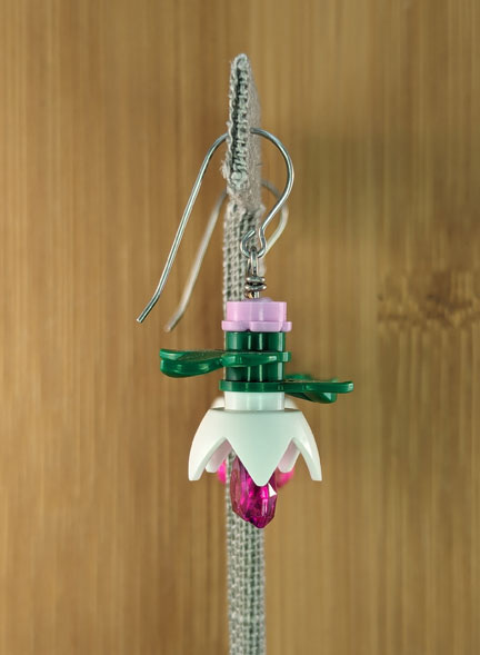 LEGO earrings: Heart Tulips