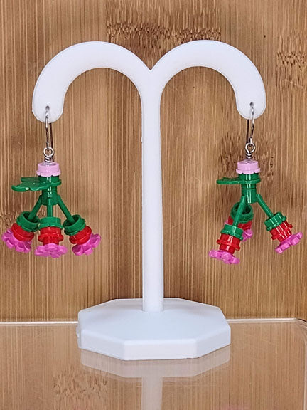LEGO earrings: Branching Flowers
