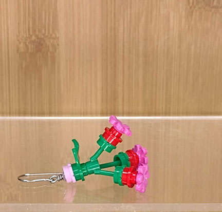 LEGO earrings: Branching Flowers