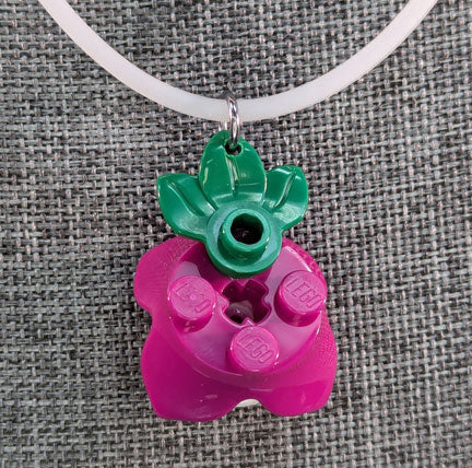 LEGO pendant: Fuchsia Flower