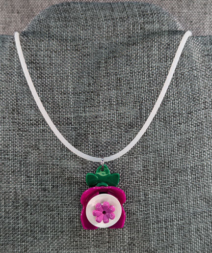 LEGO pendant: Fuchsia Flower