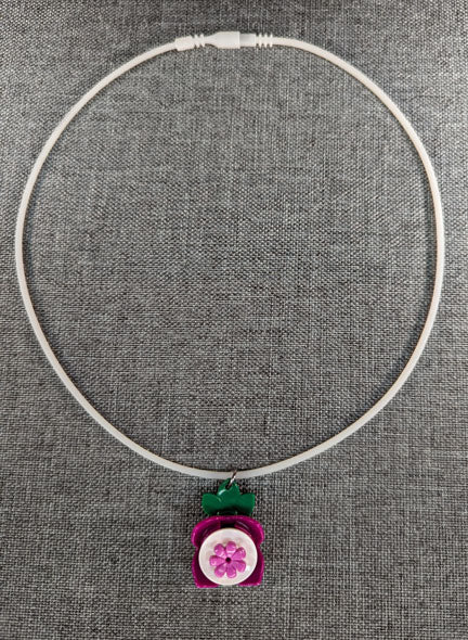 LEGO pendant: Fuchsia Flower