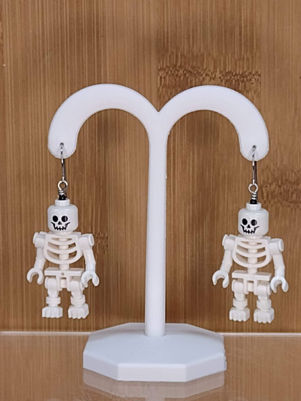 LEGO earrings: Skeletons