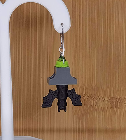 LEGO earrings: Hanging Bats