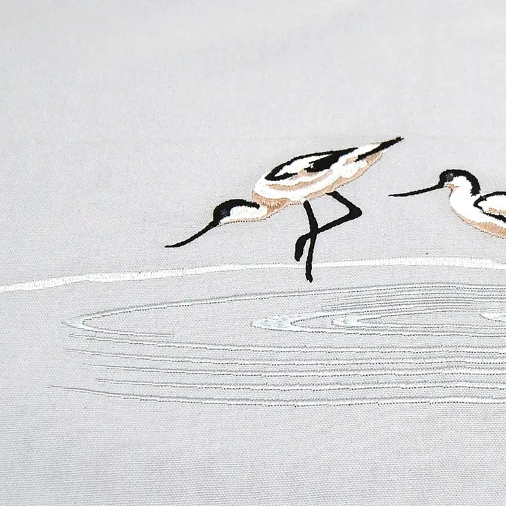 Embroidered Avocets Wading Placemat