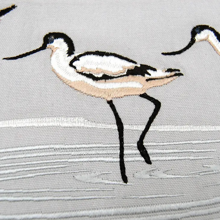 Embroidered Avocets Wading Placemat