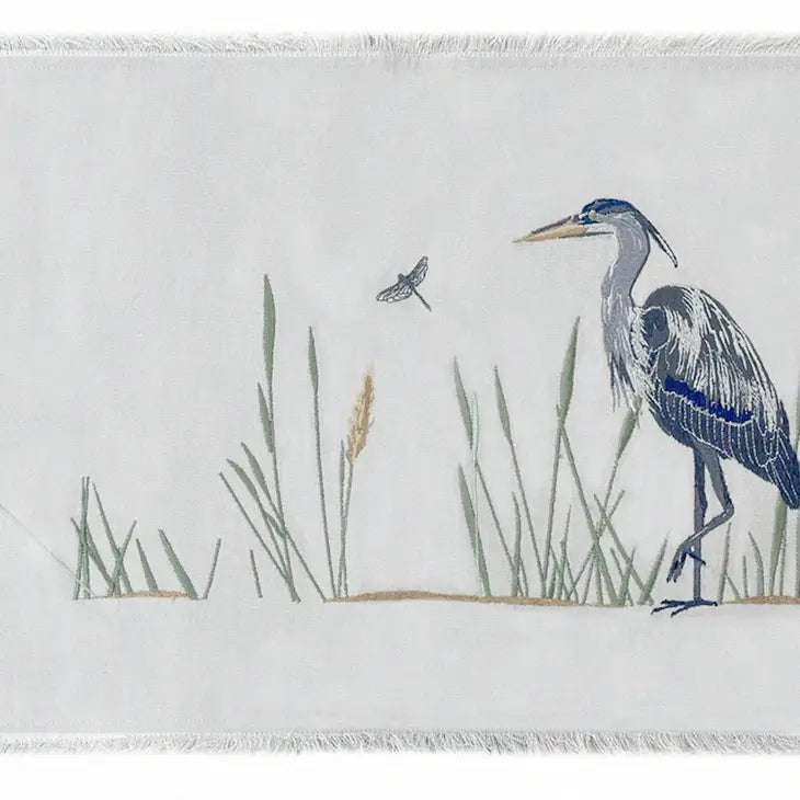 Blue Heron Placemat-Grey