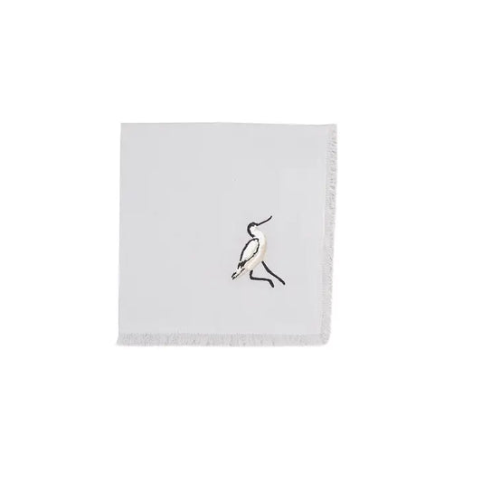 Coastal Embroidered Avocet Napkins