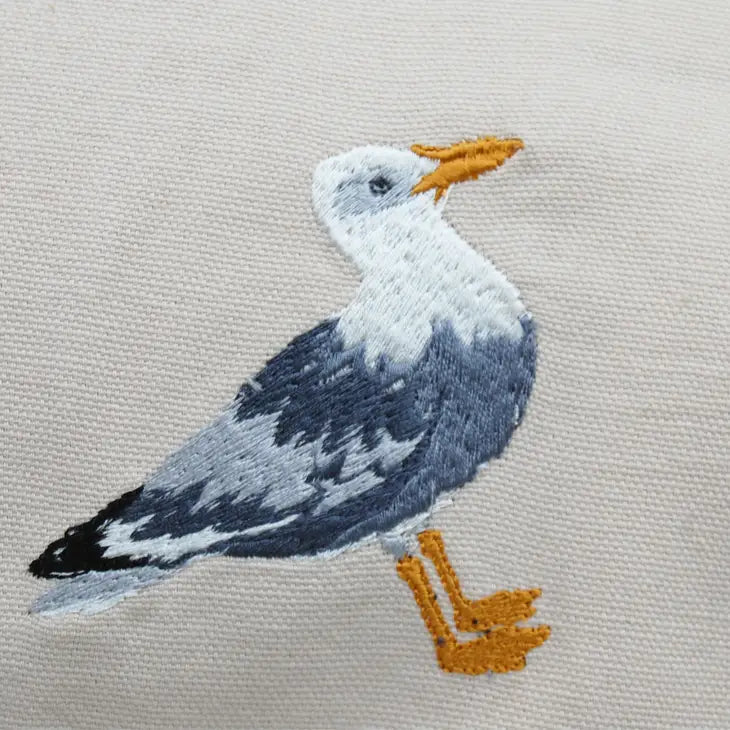Coastal Embroidered Seagull Napkins