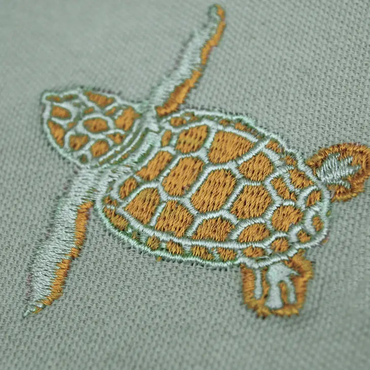 Embroidered Baby Sea Turtle Cotton Napkins