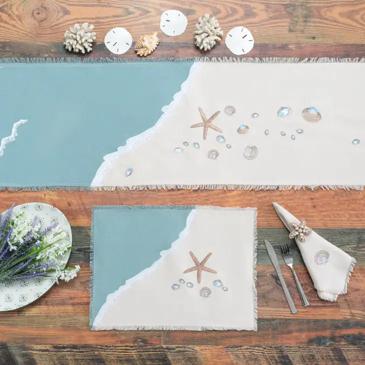 Shells and Sand Table Runner