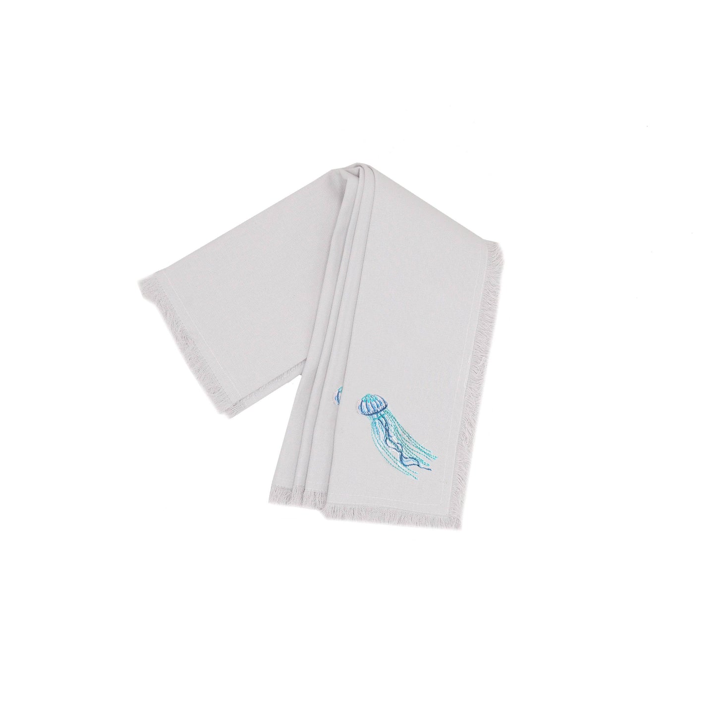 Coastal Embroidered Jellyfish Napkins