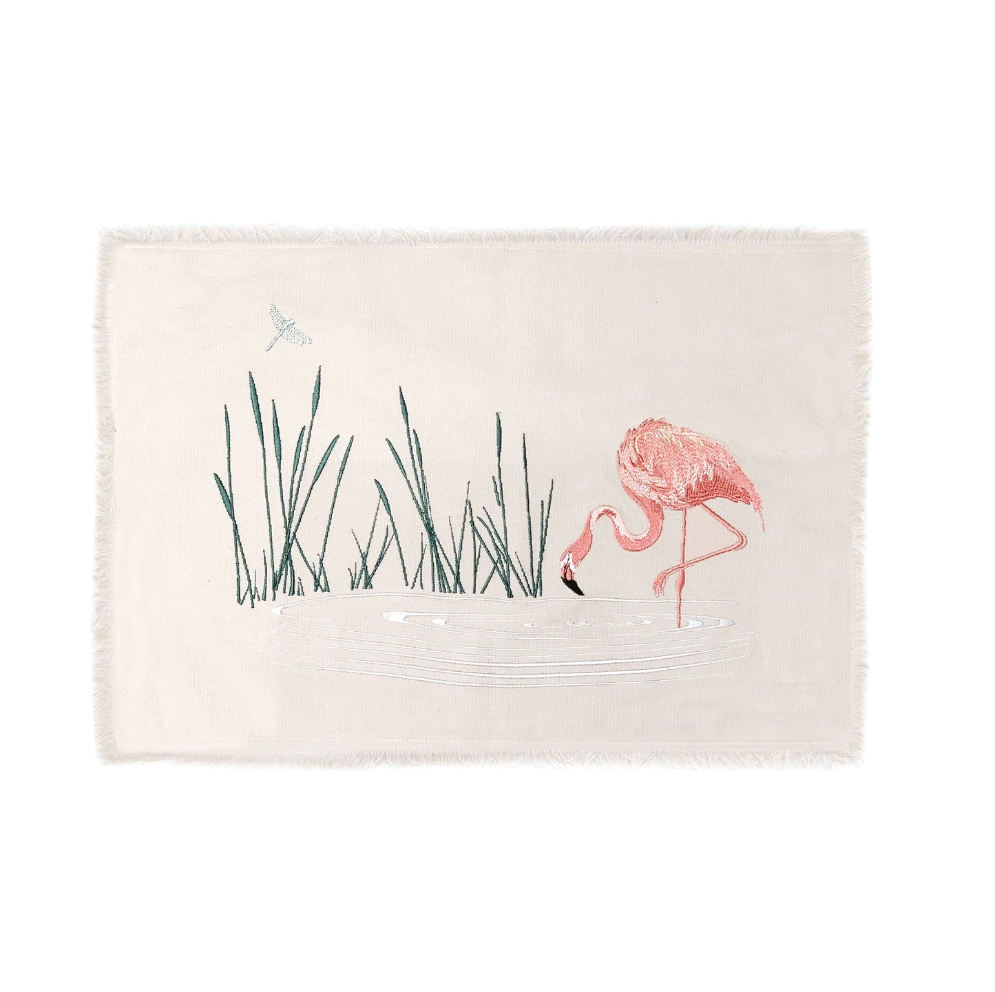 Embroidered Flamingo Placemat