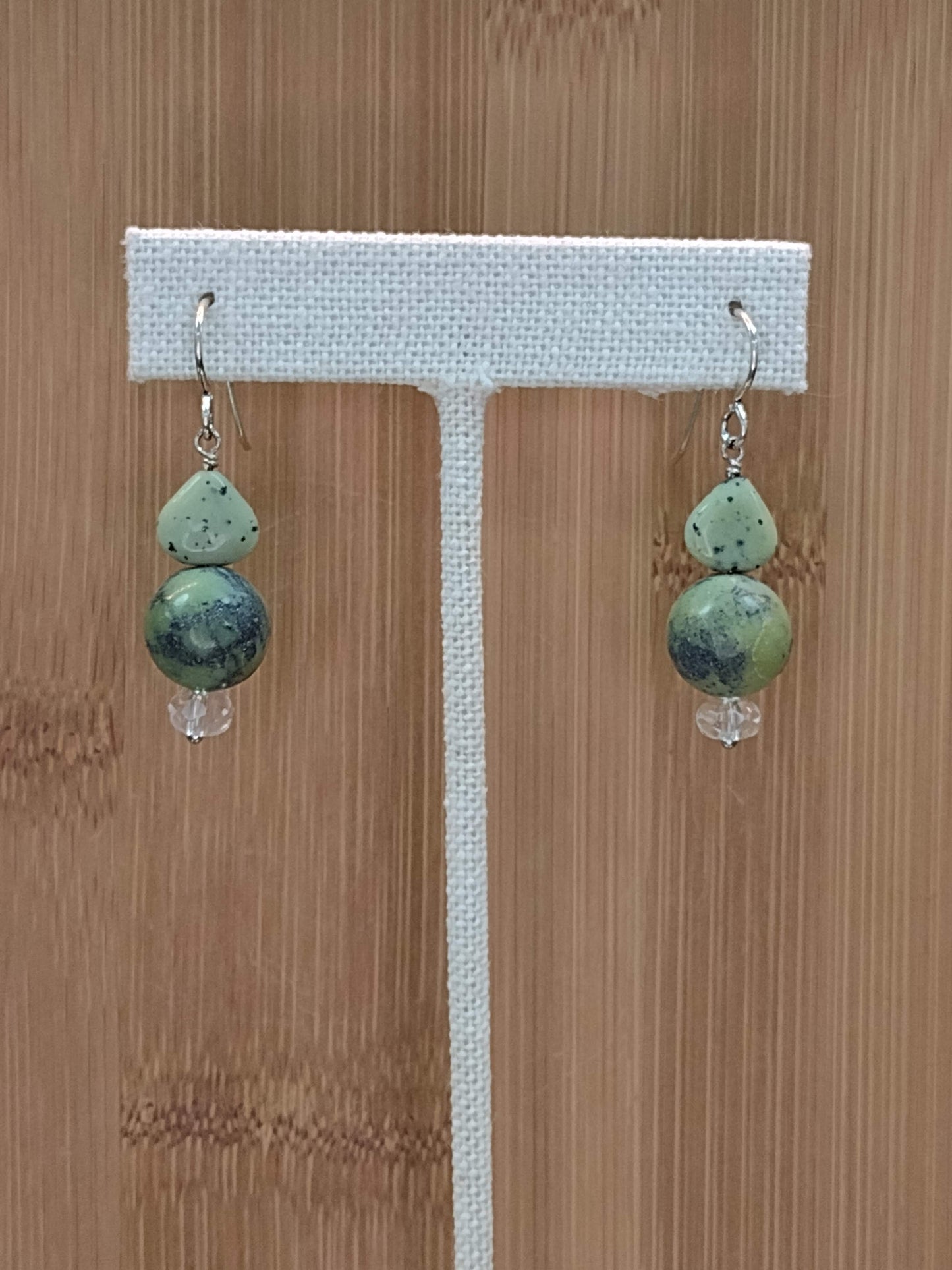 British Colombian Jade Beaded Earrings