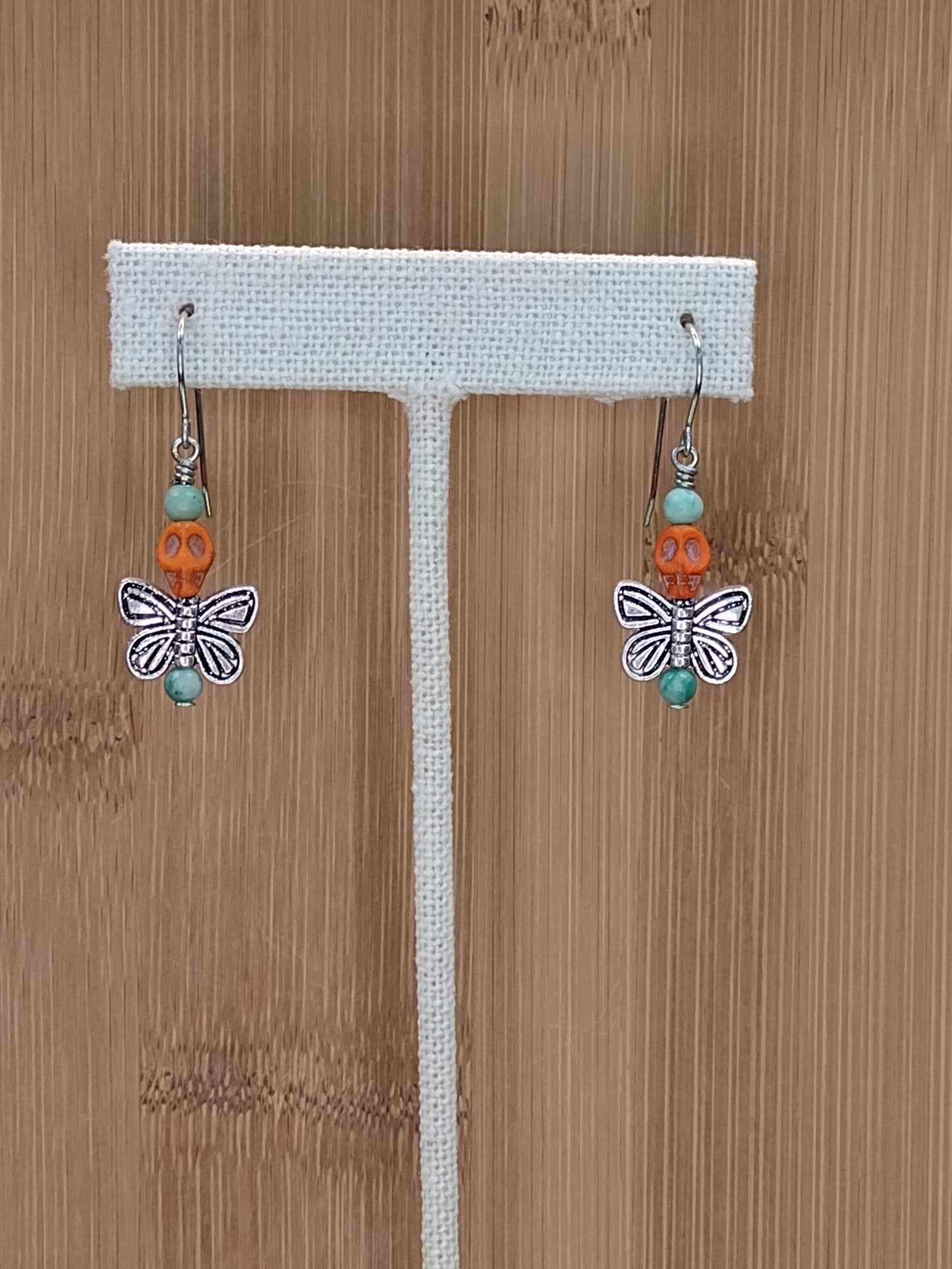 Death's-Head Hawk-Moth Beaded Earring