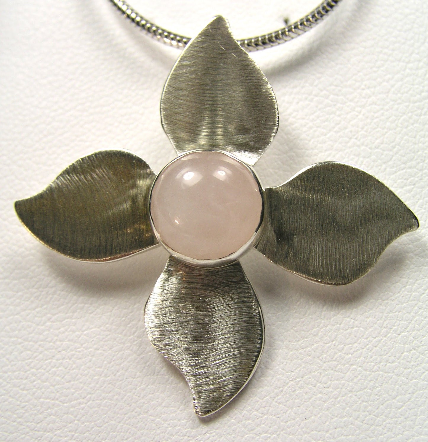 Dogwood Pendant - Rose Quartz