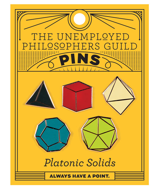 Enamel Pins: Platonic Solids