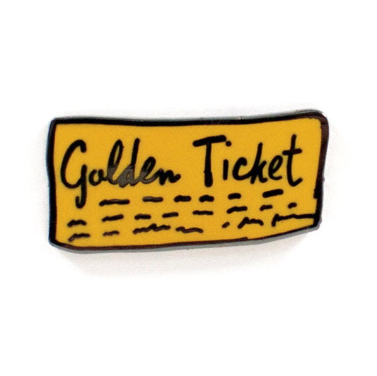 Enamel Pins: Willy Wonka & Golden Ticket