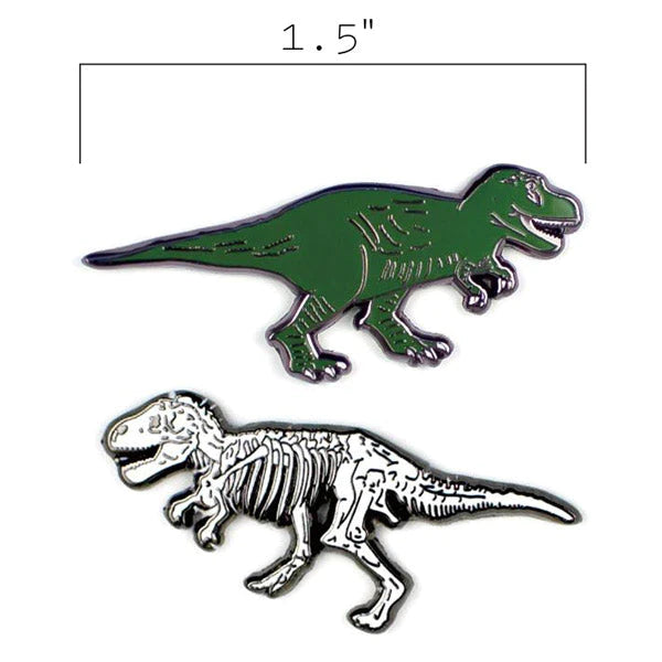 Enamel Pins: T. Rex Now and Then