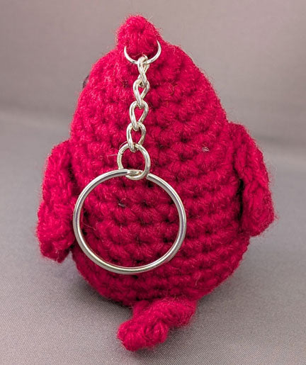 Crochet Cardinal key-chain