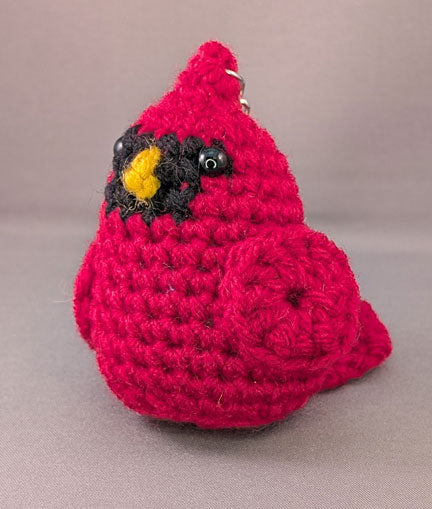 Crochet Cardinal key-chain