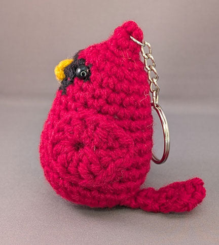 Crochet Cardinal key-chain