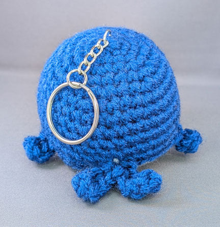 Crochet Blue Whale key-chain