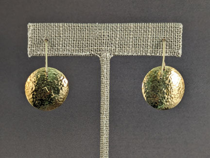 Textured Brass Earrings