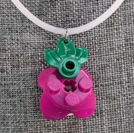 LEGO pendant: Fuchsia Flower