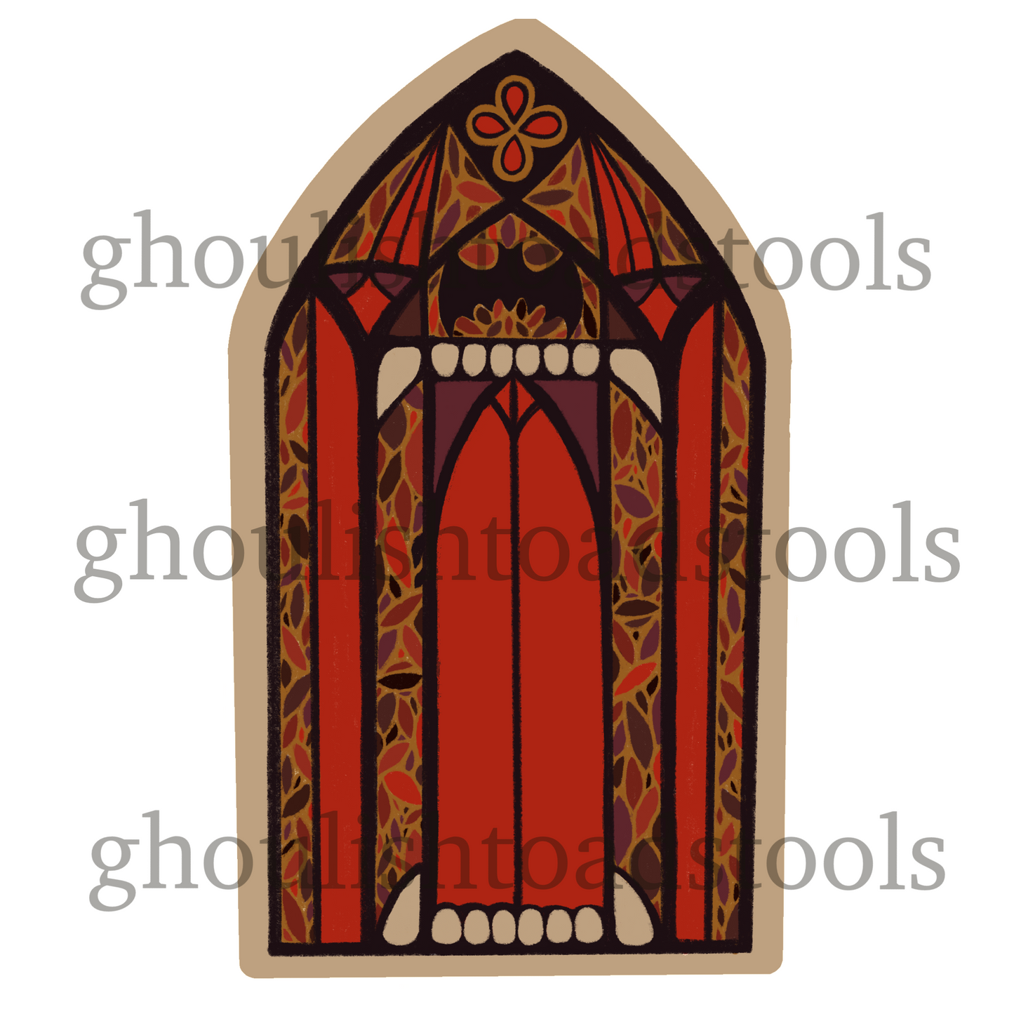 Vampire Stained Glass Inspired Sticker