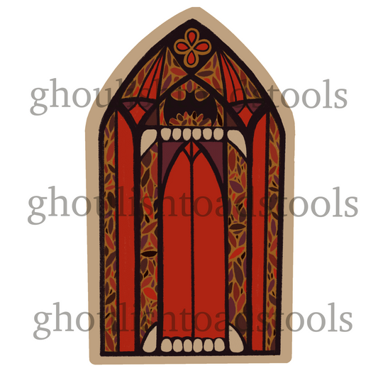 Vampire Stained Glass Inspired Sticker