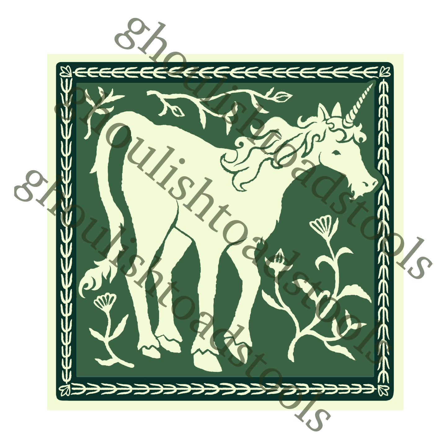 Medieval Unicorn Sticker