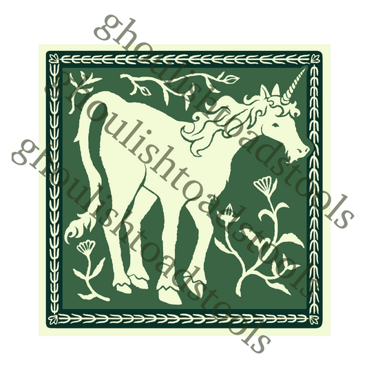 Medieval Unicorn Sticker