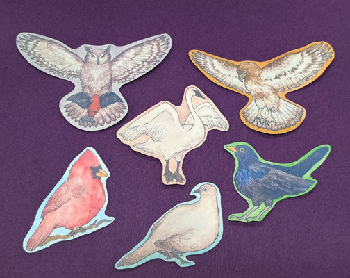 Blackbird Watercolor Bird Sticker