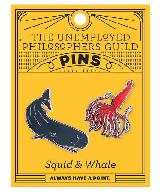 Enamel Pins: Squid & Whale